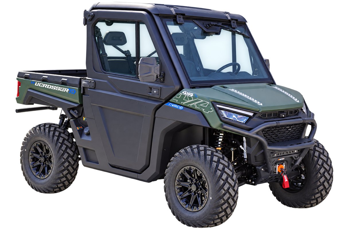 U-CROSSER 1000 HVAC — UTV UP MOTO. Cabina fechada, ar condicionado e três lugares. Trabalhar deixa de depender do tempo.